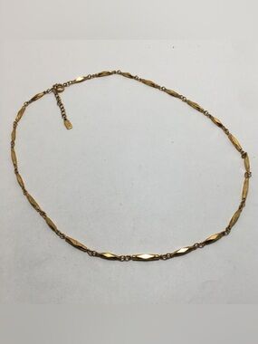 Nikken Magnetic Therapy Diamond Cut Gold Tone Chain Necklace 18"-20"